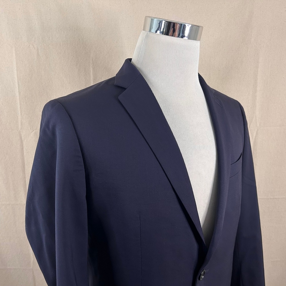 Banana Republic 40R Sport Coat Marzatto Wool Navy Blue Two Button Double Vented